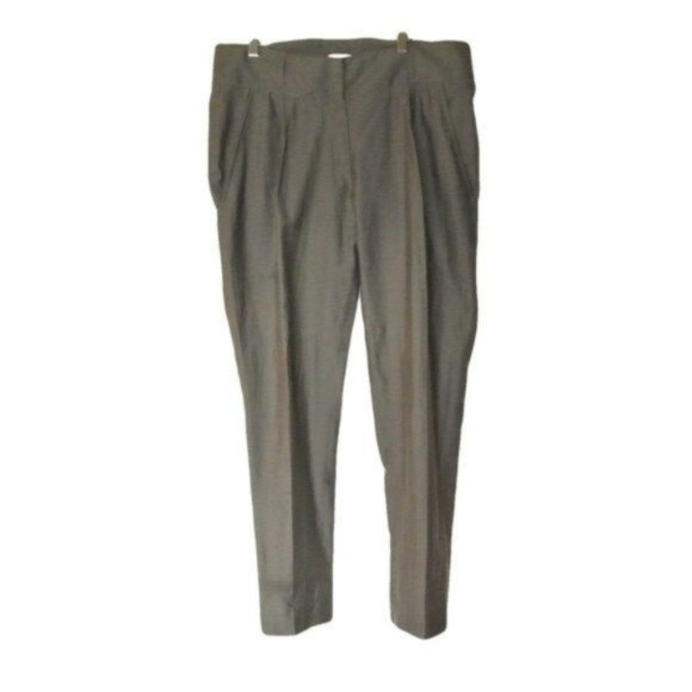 Brunello Cucinelli Pleated Pants Gray Cotton Silk size - 8 slit pockets‎